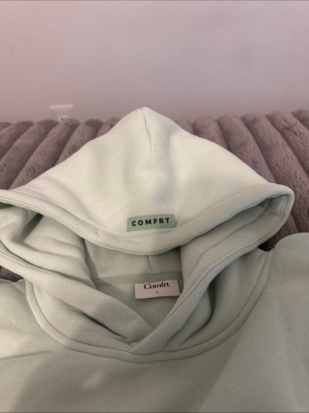 Light Mint Cozy Hoodie & Shorts Set - Picture 6 of 6